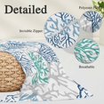 thumbnail image 3 of Blue Teal Grey Coral Coastal Small Pillow Covers,Summer Beach Nautical Ocean Breathable Throw Pillow Cases with Invisible Zipper,Decorative Pillowcase Pillows Protectors for Sofa Bed Chair 12"x20", 3 of 9
