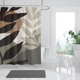 thumbnail image 3 of Tropical Shower Curtain Abstract Botanical Plant Palm Leaf Shower Curtains Waterproof Polyester Fabric Shower Curtain Set with 12 Hooks Bathroom Decor 72x72 Inches, 3 of 5