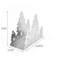 thumbnail image 4 of Servilletero plano de acero inoxidable con diseño de árbol de Navidad, soporte para pañuelos, soporte para toallas de papel para la decoración de la mesa del hogar, 4 of 5