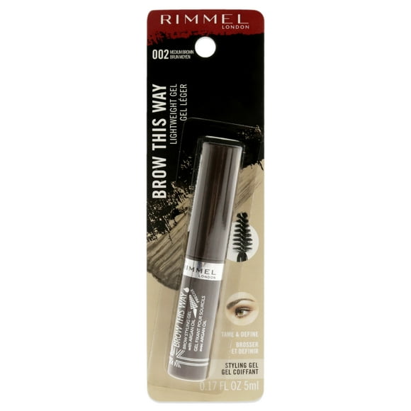 Rimmel London Gel para cejas Gel Ligero Brow This Way - 002 Castaño Medio 0.17 oz Rimmel London Gel para cejas 0.17 oz