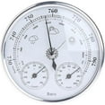 thumbnail image 1 of in 1 Weather Station Barometer Thermometer Hygrometer Wall Hanging (Silver), 1 of 5