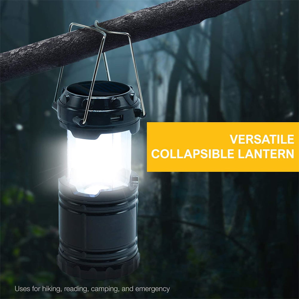 4 Pack Camping Lantern, Rechargeable LED Lanterns, Solar Lantern Battery  Powered Hurricane Lantern Flashlights with 3 Powered Ways & USB Cable for  Emergency, Power Outage, Hurricane Supplies,Gold 