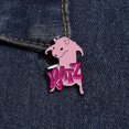 thumbnail image 4 of 1pc " RATZ " Cartoon Enamel Pin, Pink Mouse Humorous Badge, Decoration Accessory For Backpack, Hat, And Clothing, 4 of 5