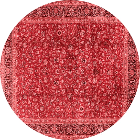 Ahgly Company Indoor Round Persian Red Traditional Area Rugs, 7' Round