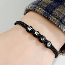WWJD Letter Hand Weaving Bracelet