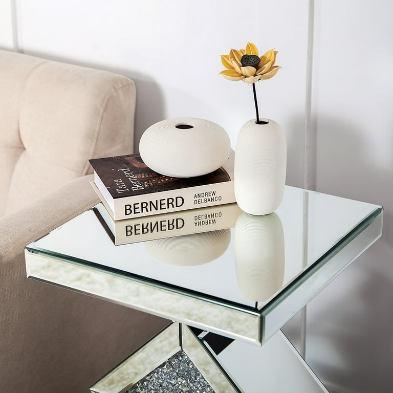 Mirrored end table walmart discount
