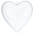 thumbnail image 3 of Set of 3 Clear Plastic Heart Ornaments 3.85 Inches (98 mm), 3 of 5