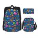 thumbnail image 1 of Easygdp Sea Fish Mochila para Niños y Niñas con Set de Caja de Almuerzo y Estuche para Lápices 3 en 1, Mochila Escolar Estampada para Adolescentes, 1 of 7