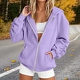 thumbnail image 2 of BUIGTTKLOP Zip up Sweatshirt Women 2026 Casual Long Sleeve Zipper Hoodies Fall Oversized Track Jackets with Pockets, 2 of 8