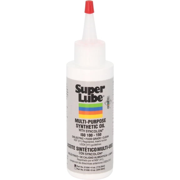 Super Lube 51004 Synthetic Oil, High Viscosity, 4 oz Bottle,Translucent white(Packaging may vary)
