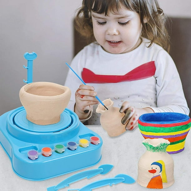 KSCD Roue de poterie électrique KSCD Roue de poterie créative DIY Kit de  peinture d'argile et d'artisanat pour enfants à partir de 8 ans KSCD Jouets  éducatifs Artisanat pour enfants 
