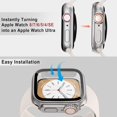 thumbnail image 4 of WWS-3Pcs Screen Protector for Apple Watch Case 45mm 44mm 40mm 41mm,Ultra Style Hard Case+Tempered Glass Screen Protector,Rugged iwatch Bumper Cover for Apple Watch Series 8 Cases 7 SE 6 5 4, 4 of 4