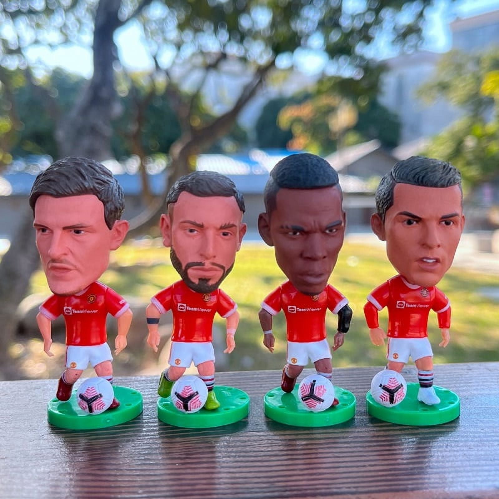 Red Soccer Star Figure Mini Football Player Ornaments