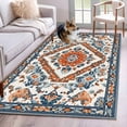 thumbnail image 3 of Bohemia Flower Area&nbsp;Rug 3x5ft Retro Boho Ethnic Farmhouse Floral Pattern Non-Slip&nbsp;Washable Square&nbsp;Rugs Soft Felt Indoor Floor Mat for Bedroom Kitchen Living Room Bathroom, 3 of 9