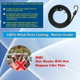 thumbnail image 3 of MISSMILE 40 inch Bungee Cords with Hooks Heavy Duty,4 Pack Black Color Cord,Marine Grade Hooks with Plastic Coating, 3 of 4