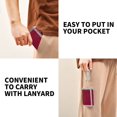 thumbnail image 5 of JIALIOU Nylon Trifold Card Wallet with ID Window Zipper Pocket for Men Women Teen Burgundy, 5 of 7