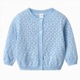 thumbnail image 2 of UAYOTSE Girl's 4T 5T 6T 7T 8T 9T Thin Crewneck Button-up Cardigan Cotton Knit Sweater Cute Lightweight Girl Outerwear,Sizes 8-9 Years, 2 of 5