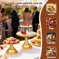 thumbnail image 5 of 7 Pcs Metal Dessert Table Display Set, Rectangular Gold Cake Stand, Metal Cake Pedestal Stands, Round Cupcake Display Stand for Wedding Birthday Holiday Tea Party, 5 of 6