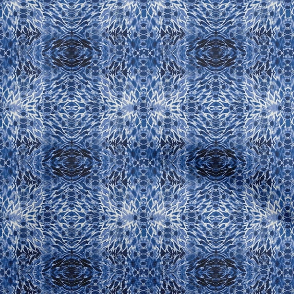 oneOone Cotton Cambric Medium Blue Fabric Animal Sewing Material Print Fabric By The Yard 42 Inch Wide