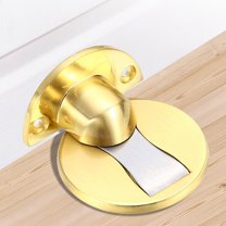 Magnetic Door Stopper Floor Mount - No Drilling Required Wall & Floor Door Stop with Powerful Magnet for Home, Office, Bathroom, Bedroom - Holds Door Open Securely & Prevents Slamming