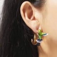 thumbnail image 1 of 1 Pairs Simulation Hummingbird Earrings Cute Hummingbird Bird Metal Stud Earrings For Women Girl Gift, 1 of 8