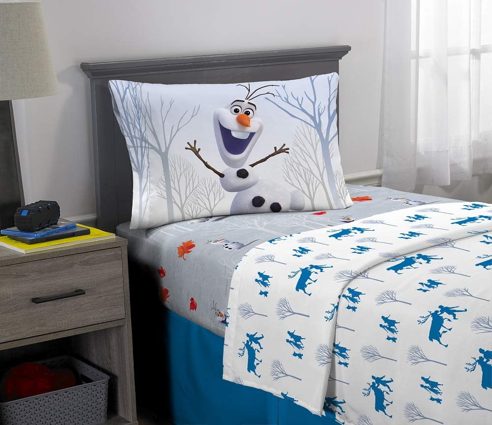 Olaf Frozen 2 Kids Twin/Full Reversible Comforter and Sham Set with 3