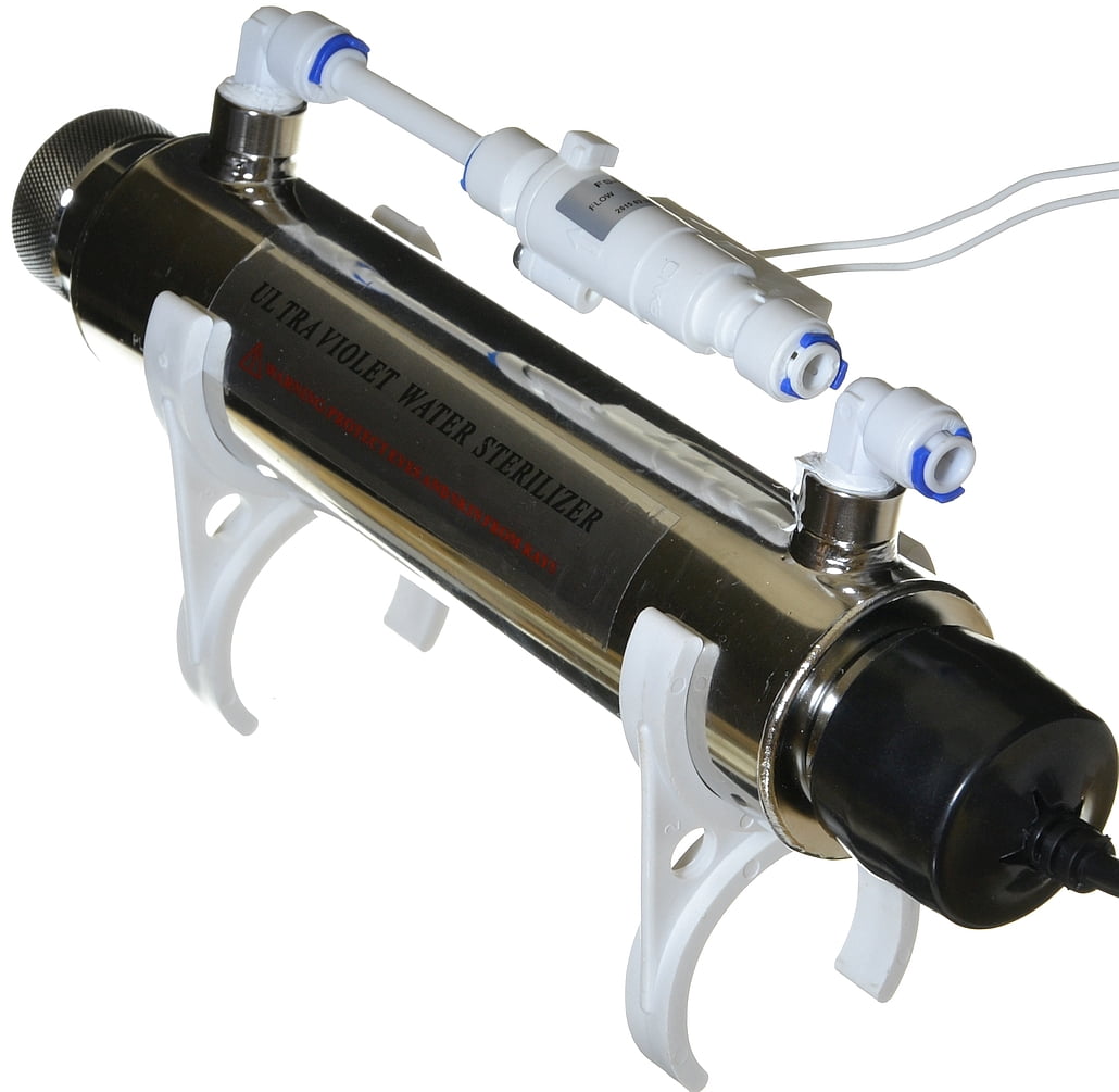 iSpring #UVF11A 11W 10 inch Ultra Violet UV Sterilizer with Smart Flow Control Switch 110V