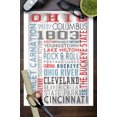 thumbnail image 2 of Ohio, The Buckeye State, Rustic Typography (9x12 Wall Art Print, Home Decor), 2 of 3