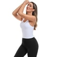 thumbnail image 4 of Attraco Women Sports Tops Workout Crop Top with Built in Bra U Neck Ribbed Seamless Yoga Tank Tight Fit, 4 of 7