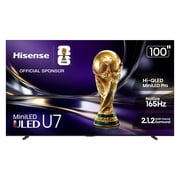 Hisense 100 U7 Mini-LED ULED 4K UHD Smart Google TV (100U7SG, 2026 Model) - Hi - QLED MiniLED , Native 165Hz, VRR 330, HDR10+, Dolby Vision, IMAX Enhanced, Hi-View AI Engine Pro