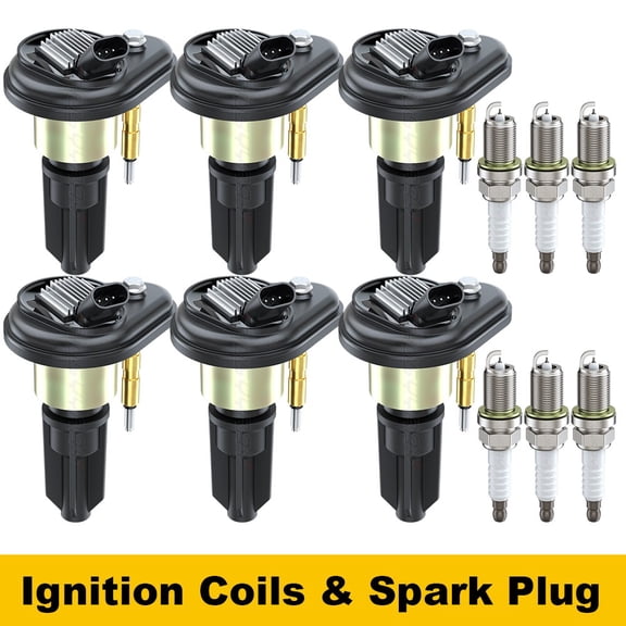 6X Ignition Coils 6X Spark Plugs for 02-05 Chevrolet Trailblazer GMC Envoy XL