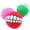 Random Color 3PCS, variant on Walbest 1Pc 3" Funny Pet Dogs Teeth Pattern Ball PVC Chew Sound Toy, Squeaker Squeaky Sound Bite Resistant Dogs Training Play Fetching Toy, Color Random