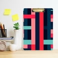 thumbnail image 2 of FORMRS Acrylic Clipboard with Low Profile Clip Standard A4 Letter Size, 12.5" x 9", Navy Blue Stripes, 2 of 8