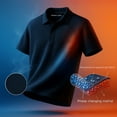 thumbnail image 5 of Men’s Big & Tall Black Short Sleeve Commuter Shirt with Comfortable Fit in Sizes XL to 6XL, 5 of 11