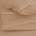 thumbnail image 4 of Clara Clark Premier 1800 Microfiber Collection 3-Line Bed Sheet Set, Cal King Size, Mocha Brown, 4 of 7