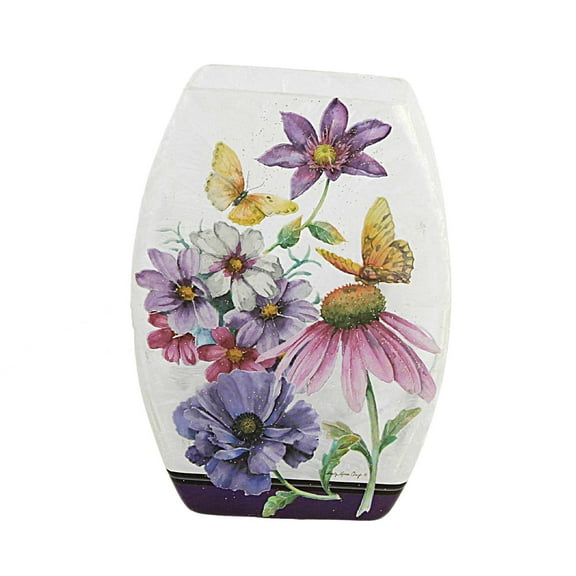 Stony Creek Aubergine Song Lit Small Vase Electric Flowers Butterflies Aub2375 Pink