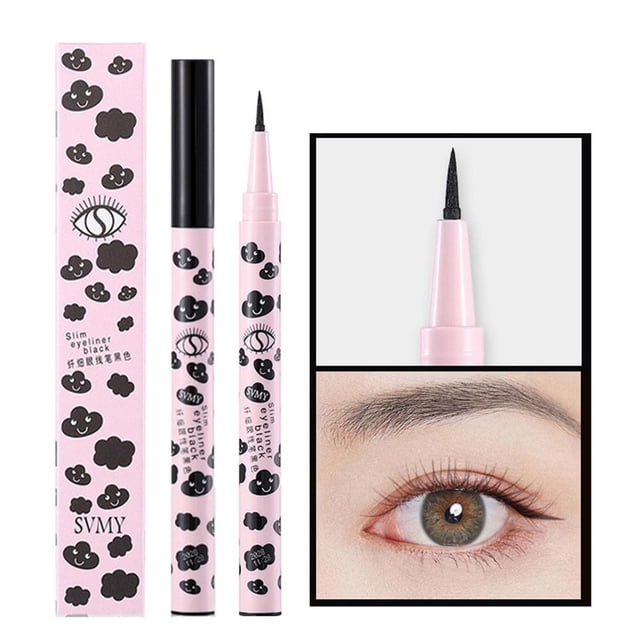 2 Colors Liquid Eyeliner Eyebrow Pencil Soft Brush Sweatproof Smooth Waterproof Long-lasting C3j7