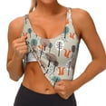 thumbnail image 3 of Balery Squirrels and Trees Pattern Racerback Sports Bras for Women - Padded Seamless High Impact Support for Yoga Gym Workout Fitness-Medium, 3 of 8