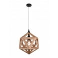 thumbnail image 1 of CWI Lighting 1 Light Pendant with Black & Wood finish, 1 of 2