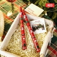 thumbnail image 2 of Topsics Christmas Taper Candles Decorative, 10 Inch Red Tall Candle Set of 2, Snowman,Elk,Christmas Tree Patterns, Dinner Table Decorations Christmas Party Decor (Red), 2 of 6