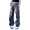 Grey, variant on CHUANK Cargo Pants For Girls Casual High Waisted Drawstring Loose Fit Pockets Kid Cargo Sweatpants Fashionable Beautiful Leisure Children Trousers