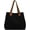 Black-b, variant on Chic Faux Leather Tote Hobo Handbag for Women Girls Casual Canvas Shoulder Bag