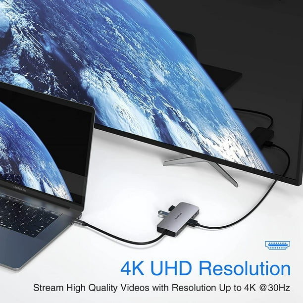 Hub Usb C, adaptateur Usb C multiport pour accessoires Macbook Pro