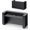 1.8-meter Black, Fully Assembled), variant on Chantmo Reception Counter with 2 Tier Storage Cabinet Pre Assembled Front Desk Wrap Around Side Panels Privacy Scratch Resistant Bronze Stainless Steel for Office Salon Retail Store