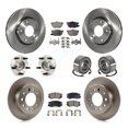 thumbnail image 1 of Transit Auto Front Rear Wheel Hub Bearings Assembly Disc Brake Rotors and Semi-Metallic Pads Kit (10Pc) for Car Hyundai Tiburon - Left Right Side (Driver Passenger) KBB-106323, 1 of 10