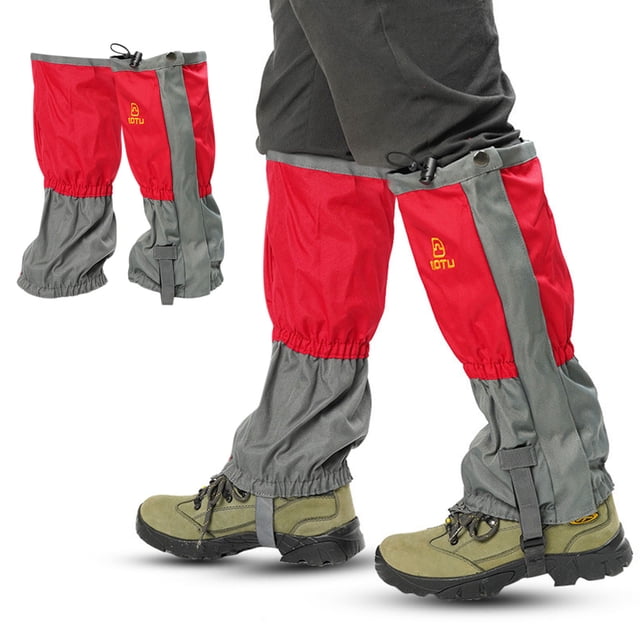 FHBVT Couvre-Chaussures de Neige Extérieur Réglables Imperméables Coupe-Vent Jambières de Randonnée 16.9 Po Haut 13.2 Po Milieu 15.4 Po Bas Protection Mollet Antidérapant pour Randonnée Ski Camping d'Hiver Sports de Neige