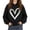 02-Black, variant on Atogsazn Toddler Baby Girls Oversized Hoodies Kids Casual Heart Print Long Sleeve Hooded Sweatshirt Fall Winter Pink 5-6Years Fashion