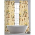 thumbnail image 5 of Easter Rabbits Sheer Curtains 84 Inch Length 2 Panels Set Window Treatments, Spring Yellow Flowers Country Plants Yellow Rod Pocket Semi Curtains for Living Room/Bedroom/Kitchen Décor, 104"W x 84"L, 5 of 7