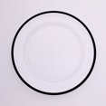 thumbnail image 2 of BalsaCircle 10 Clear Black 12 in Round Heavy Duty Plastic Charger Plates Metallic Trim Party Events Decorations, 2 of 8