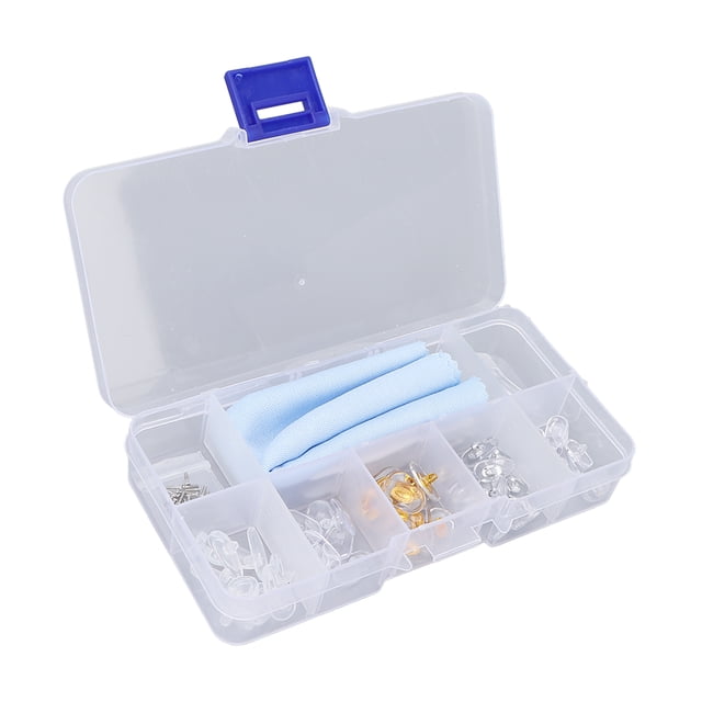 Almohadillas para la nariz de lentes de silicona, kit de reparación de vidios para ojos ligero anti -slip de olor cómodo con gafas caja de almacenamiento de tela para la